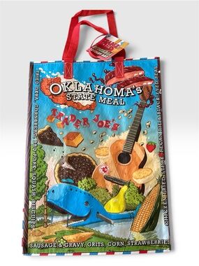 2024 Trader Joe’s Oklahoma Reusable Grocery Tote Bag - Blue